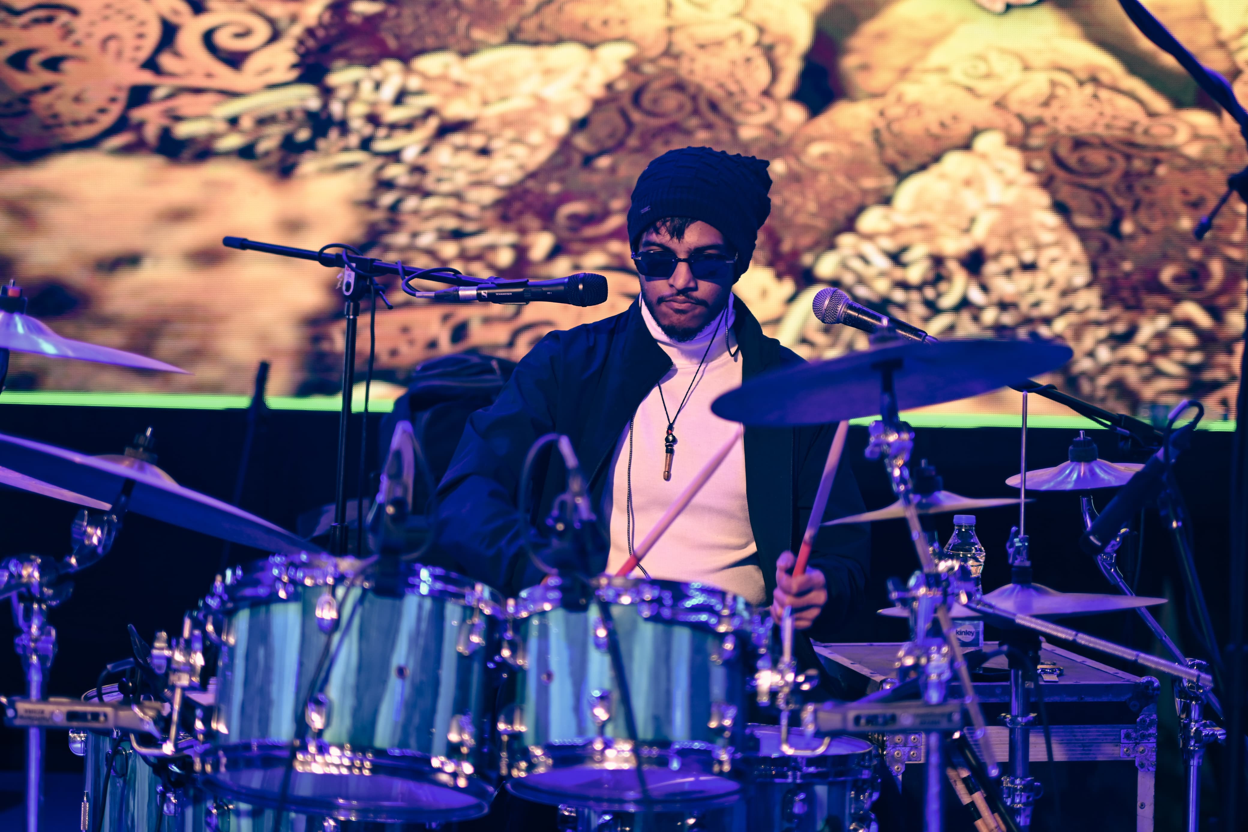 Bassist in the groove