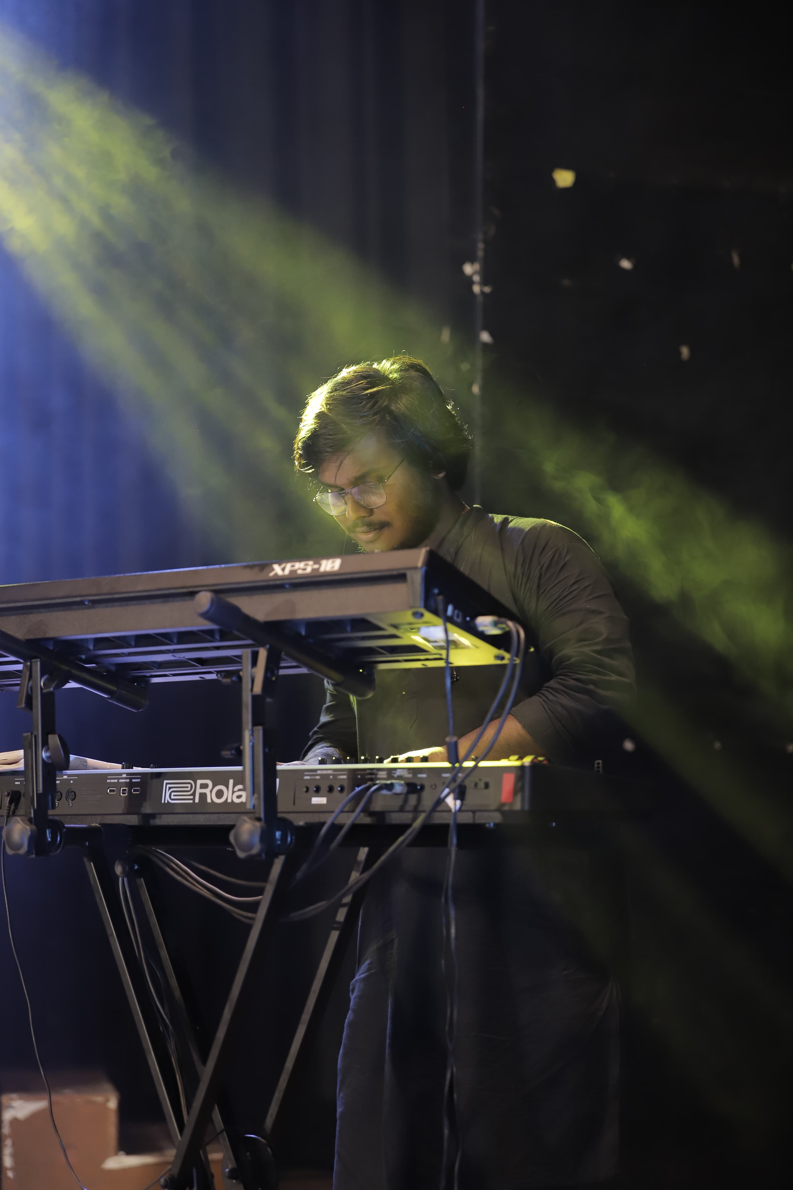 Band under stage haze